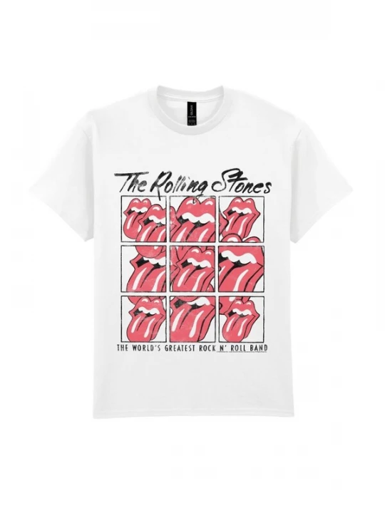 Foto van product THE ROLLING STONES Shirt 'Rolling Stones World Greatest Rock n´Roll Band T-Shirt' wit