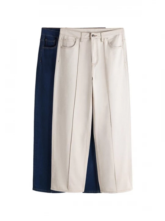 Foto van product The Set Jeans lichtbeige / blauw denim