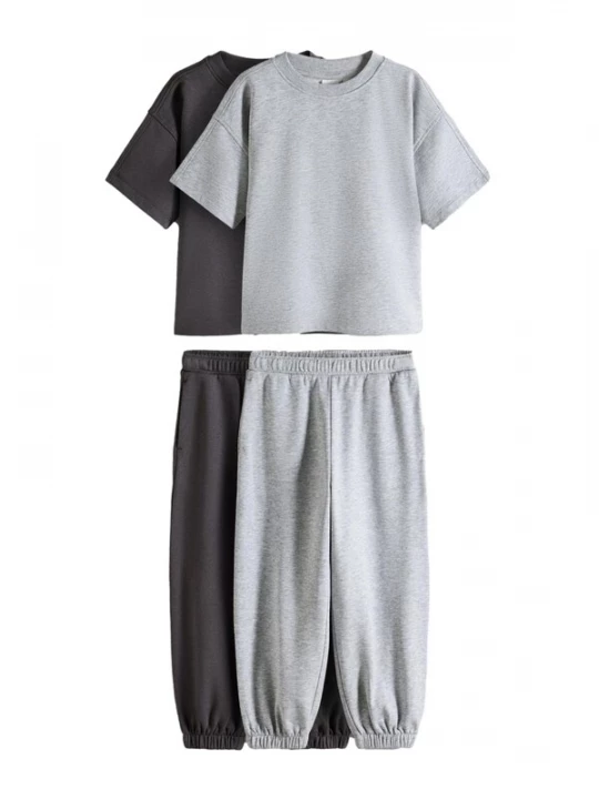 Foto van product The Set Joggingpak antraciet / grijs gemêleerd