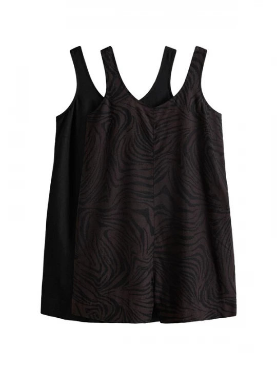 Foto van product The Set Jumpsuit chocoladebruin / zwart
