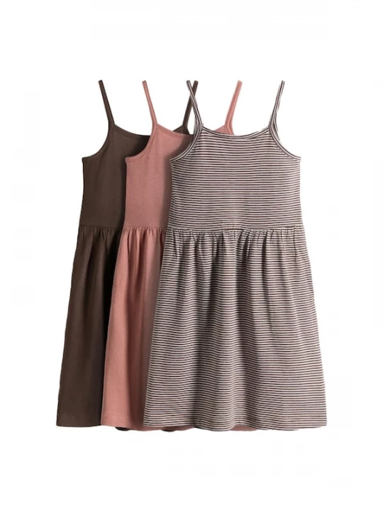 Foto van product The Set Jurk bruin / grijs / rosé / wit