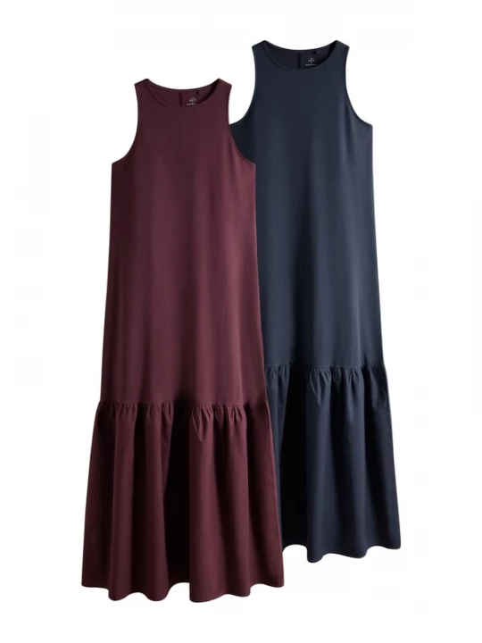 Foto van product The Set Jurk navy / bourgogne