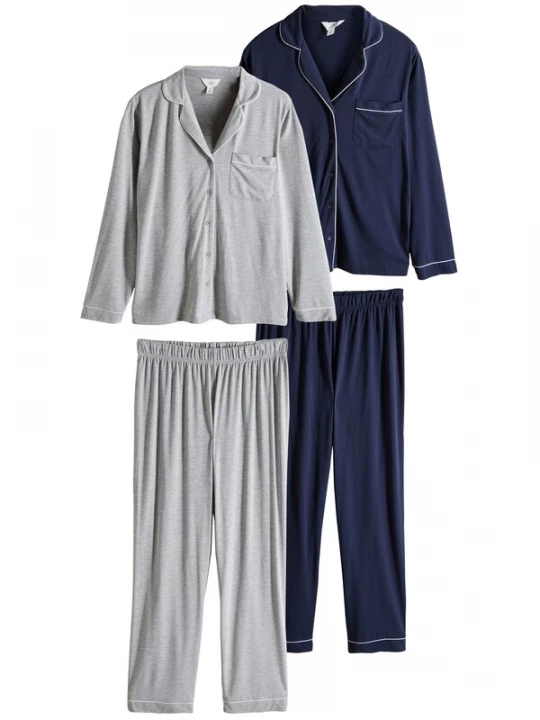 Foto van product The Set Pyjama navy / grijs