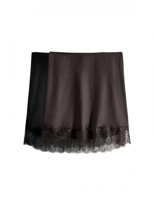 Foto van product The Set Rok chocoladebruin / zwart