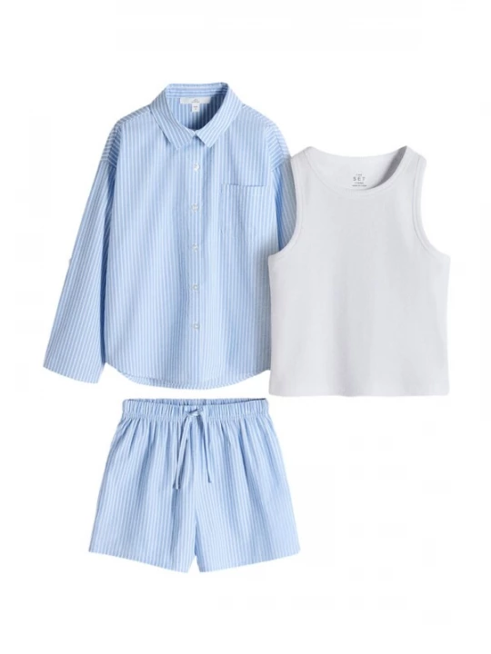 Foto van product The Set Set pastelblauw / wit