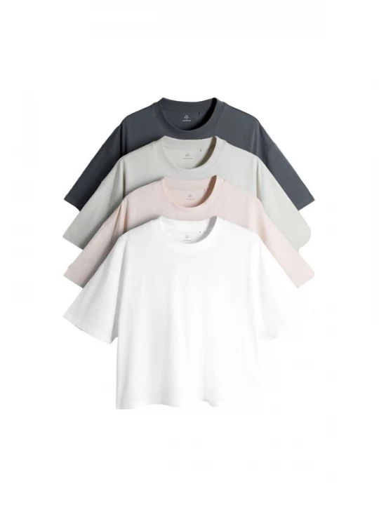 Foto van product The Set Shirt antraciet / lichtgrijs / pastelroze / wit