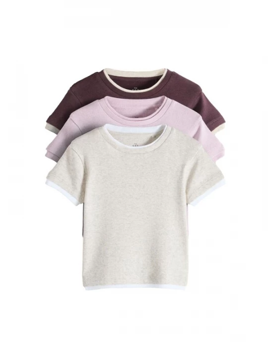 Foto van product The Set Shirt beige gemêleerd / cyclaam / rosa / wit