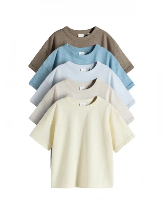 Foto van product The Set Shirt beige / hemelsblauw / lichtblauw / lichtgeel / aardetinten