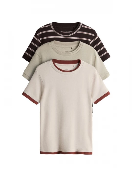 Foto van product The Set Shirt beige / kaki / aubergine / wit