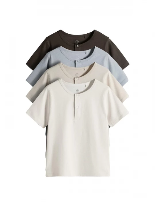 Foto van product The Set Shirt beige / lichtblauw / zwart / wit