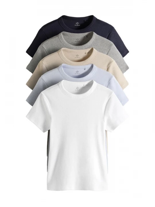Foto van product The Set Shirt beige / navy / lichtblauw / grijs gemêleerd / wit
