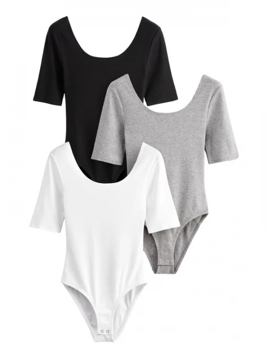 Foto van product The Set Shirt body grijs gemêleerd / zwart / wit