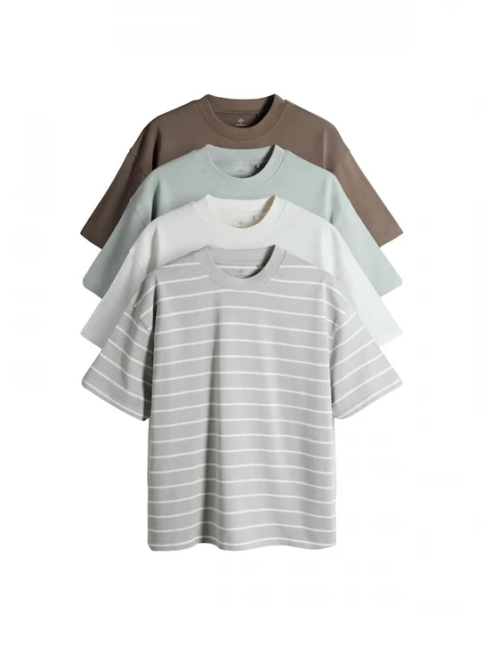 Foto van product The Set Shirt bruin / basaltgrijs / lichtgrijs / wit