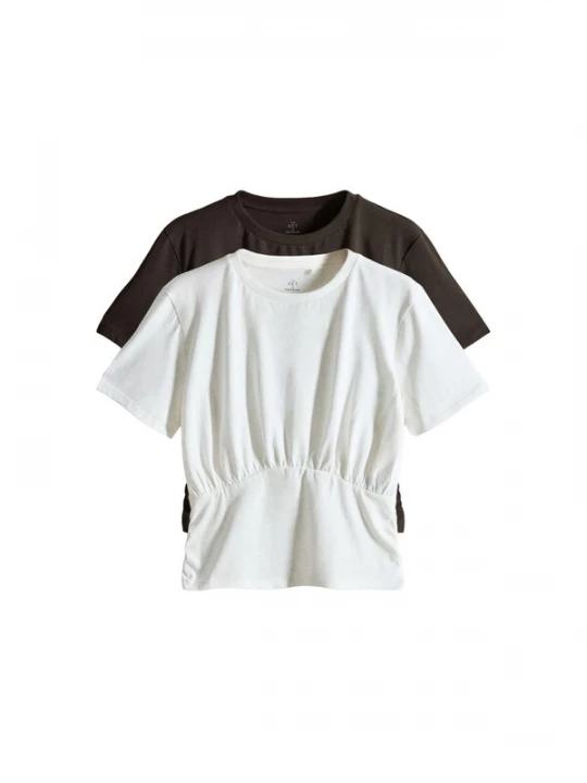 Foto van product The Set Shirt chocoladebruin / wit
