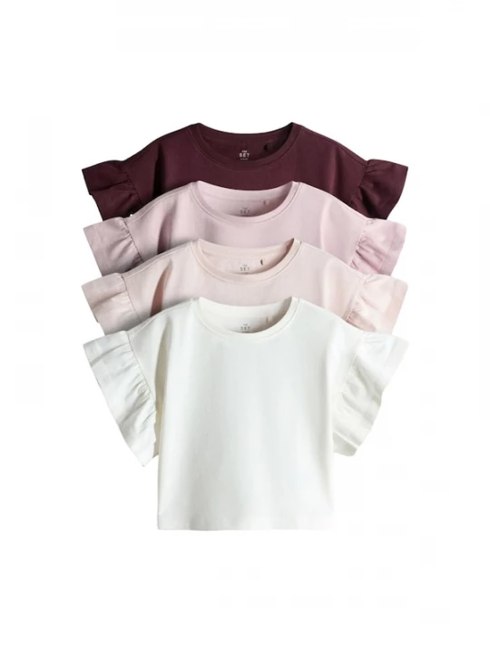 Foto van product The Set Shirt crème / aubergine / rosa / rosé