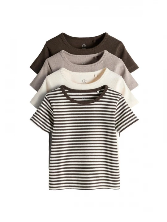 Foto van product The Set Shirt crème / chocoladebruin / cappuccino