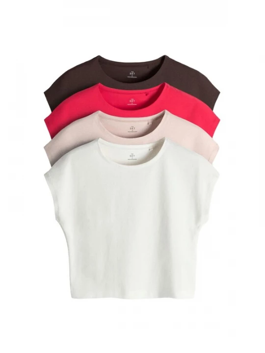 Foto van product The Set Shirt crème / donkerbruin / rosé