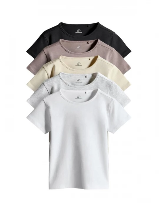 Foto van product The Set Shirt crème / grijs / zwart / wit