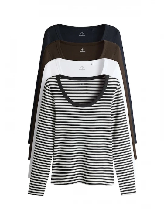 Foto van product The Set Shirt donkerblauw / donkerbruin / zwart / wit