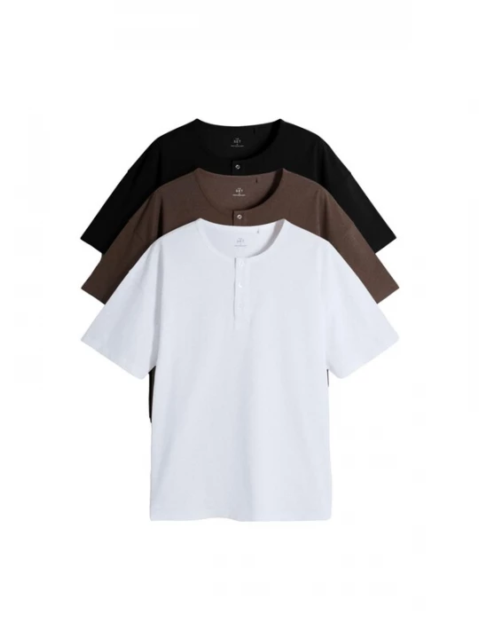 Foto van product The Set Shirt donkerbruin / zwart / wit
