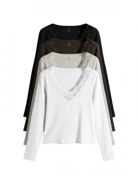 Foto van product The Set Shirt ecru / bruin / taupe / zwart