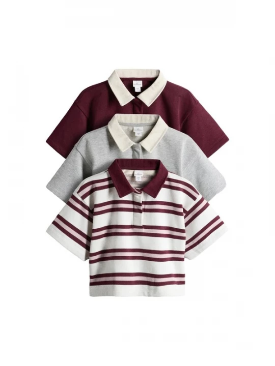 Foto van product The Set Shirt grijs / donkerrood / wit