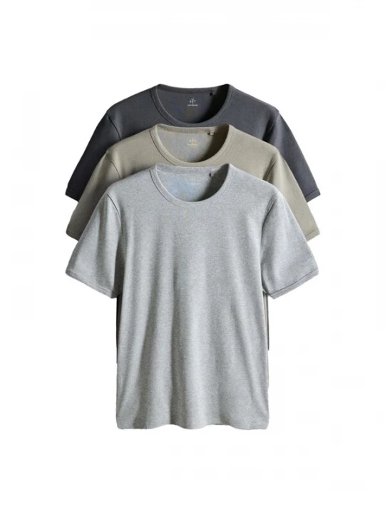 Foto van product The Set Shirt grijs gemêleerd / kaki / zwart gemêleerd