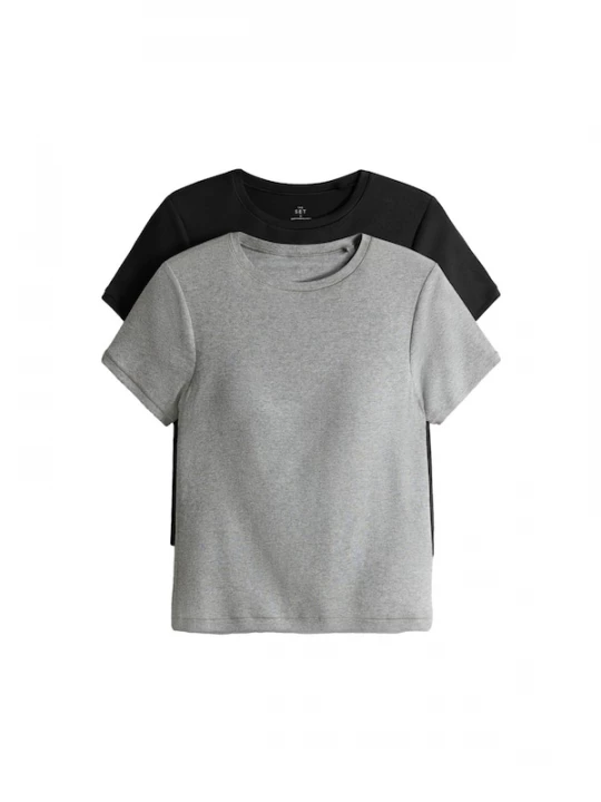 Foto van product The Set Shirt grijs gemêleerd / zwart