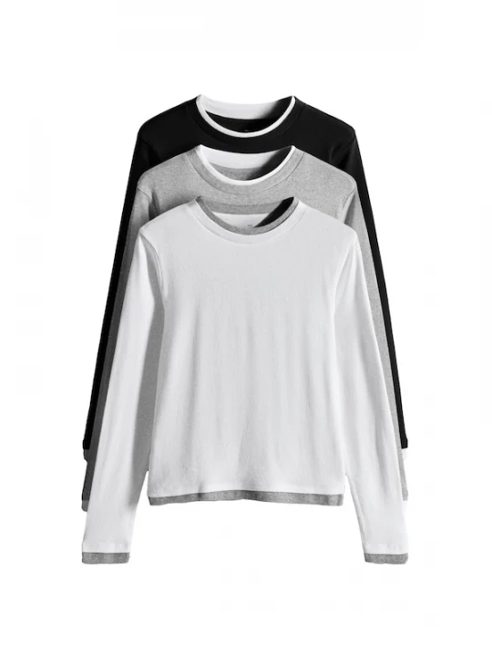 Foto van product The Set Shirt grijs gemêleerd / zwart / wit