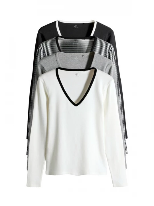 Foto van product The Set Shirt grijs / zwart / wit
