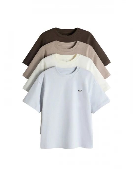 Foto van product The Set Shirt lichtblauw / bruin / lichtbruin / wit