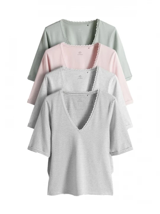 Foto van product The Set Shirt lichtgrijs / lichtgroen / rosé