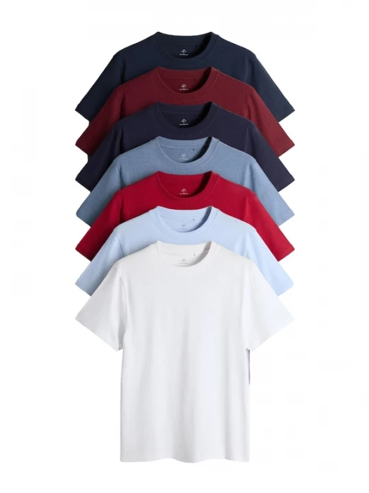 Foto van product The Set Shirt nachtblauw / lichtblauw / vuurrood / wit