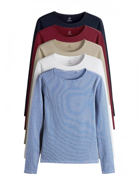 Foto van product The Set Shirt navy / lichtblauw / cappuccino / bourgogne / wit