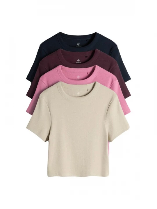 Foto van product The Set Shirt navy / taupe / cyclaam / lichtroze