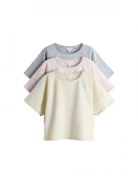 Foto van product The Set Shirt pasteelgeel / grijs / rosé