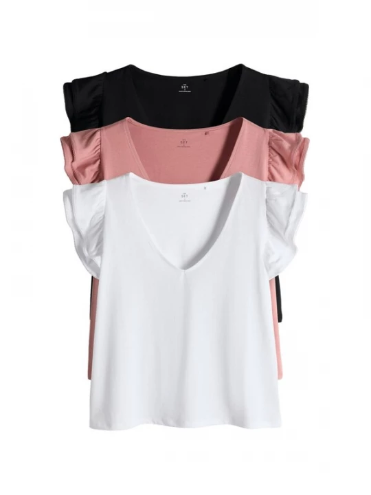 Foto van product The Set Shirt pitaja roze / zwart / wit