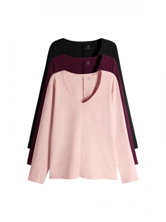 Foto van product The Set Shirt rosa / wijnrood / zwart