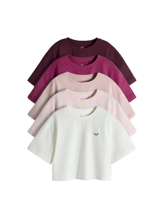 Foto van product The Set Shirt rosé / poederroze / donkerroze / wijnrood / wit