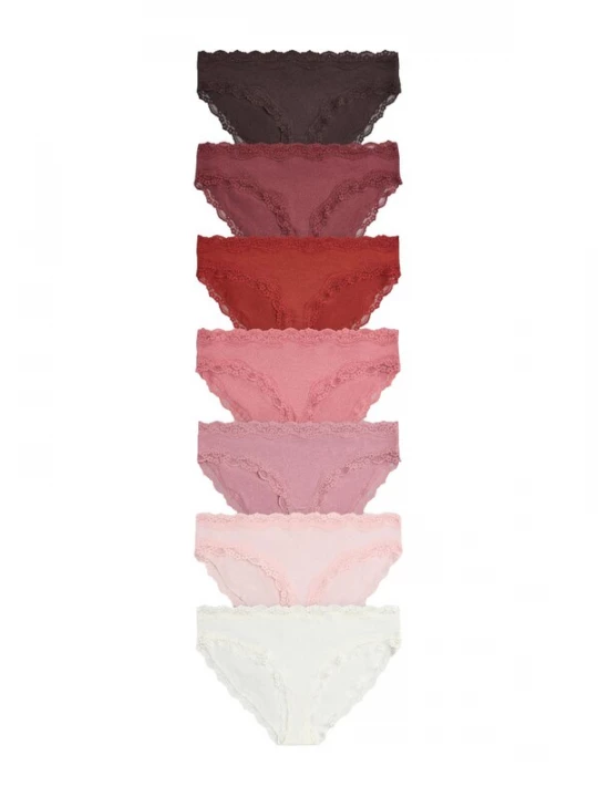 Foto van product The Set Slip donkerbruin / mauve / rosa / rood / wit