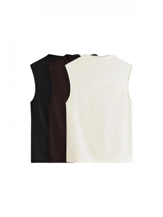 Foto van product The Set Top bruin / zwart / wit