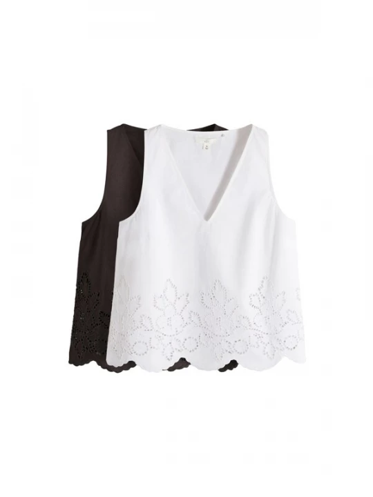 Foto van product The Set Top chocoladebruin / wit