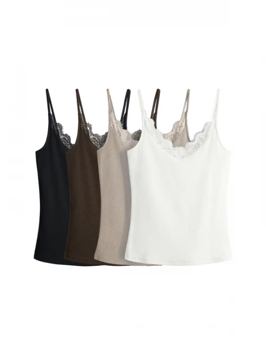 Foto van product The Set Top ecru / chocoladebruin / zwart / wit