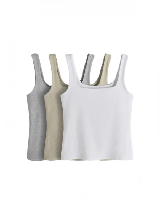 Foto van product The Set Top grijs / groen / wit