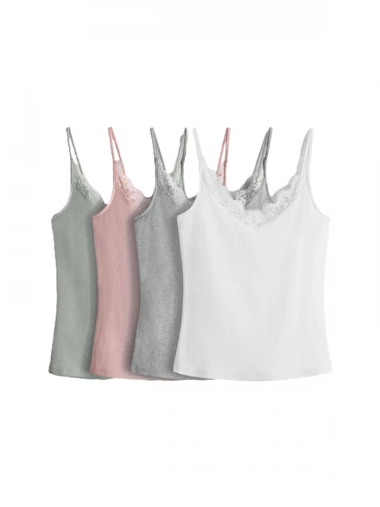 Foto van product The Set Top grijs / pastelgroen / oudroze / wit