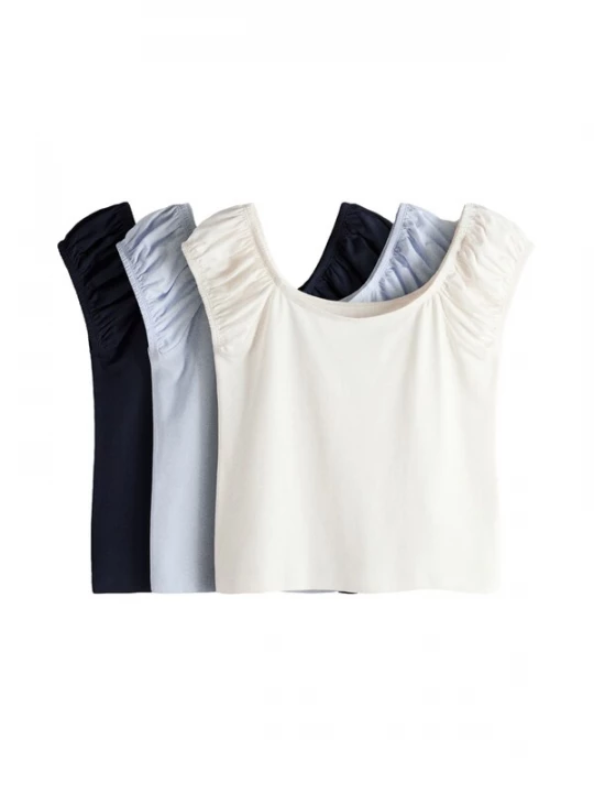 Foto van product The Set Top navy / lichtblauw / wit