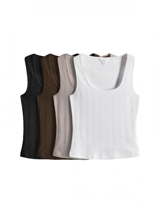 Foto van product The Set Top taupe / bruin / zwart / wit