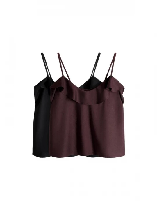Foto van product The Set Top wijnrood / zwart