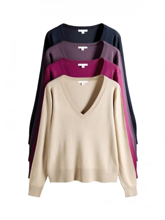 Foto van product The Set Trui beige / navy / bessen / braam