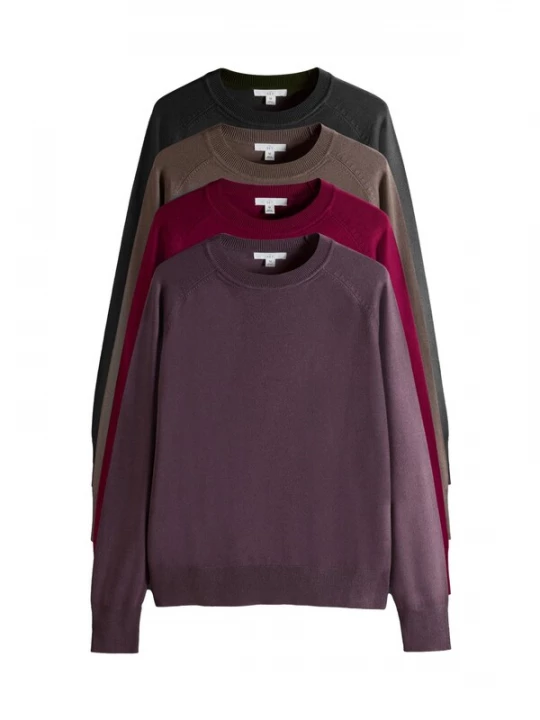 Foto van product The Set Trui bruin / antraciet / lila / pruim
